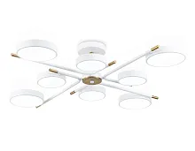 Люстра потолочная LED FL516338 Ambrella light белая на 1 лампу, основание белое в стиле хай-тек 