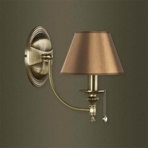 Бра Nico Abazur NIC-K-1(P/A) Kutek коричневый на 1 лампа, основание бронзовое в стиле классический  фото 4