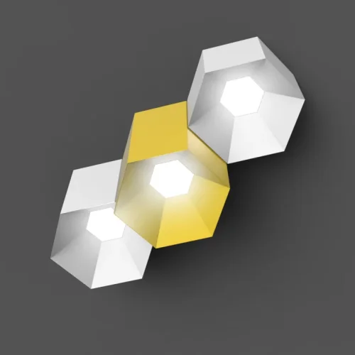 Светильник потолочный HEXAGON B 101670-26 ImperiumLoft белый на 1 лампу, основание белое в стиле современный фото 6