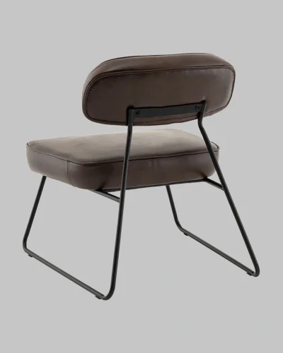 Кресло Kate new ткань экокожа коричневый УТ000041266 Stool Group, коричневый/экокожа, ножки/металл/чёрный, размеры - *740****мм фото 5