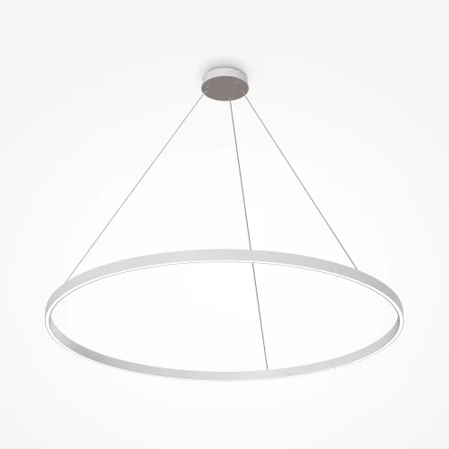 Светильник подвесной LED Rim MOD058PL-L65WK Maytoni белый 1 лампа, основание белое в стиле современный хай-тек минимализм кольца фото 3