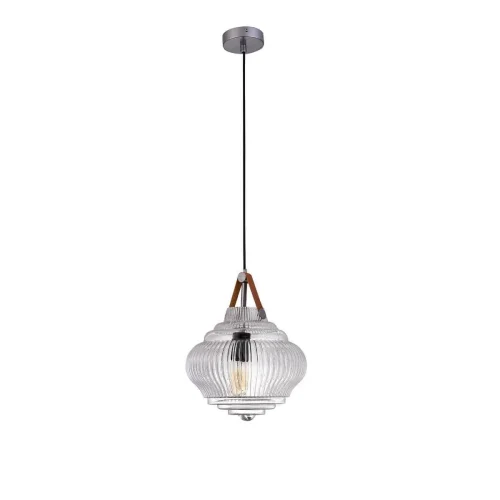Светильник подвесной Kartell VL5232P11 Vele Luce прозрачный на 1 лампу, основание серебряное в стиле современный выдувное