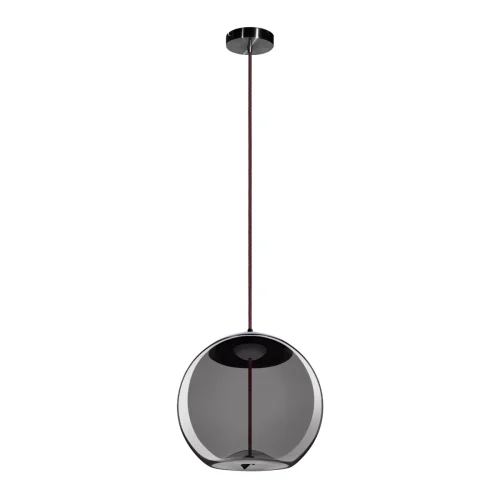 Светильник подвесной LED Knot 8134-B LOFT IT серый прозрачный на 1 лампу, основание чёрное в стиле современный выдувное