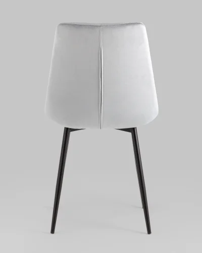 Стул Флекс New, велюр пыльно-голубой УТ000039292 Stool Group, голубой/велюр, ножки/металл/чёрный, размеры - *830**** фото 3