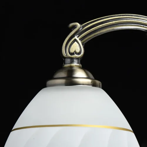 Люстра подвесная Ариадна 450018905 DeMarkt белая на 5 ламп, основание античное бронза в стиле классический  фото 6