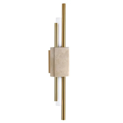 Бра LED Travertino 7034/10WL Odeon Light бронзовый бежевый на 1 лампу, основание бронзовое бежевое в стиле хай-тек 