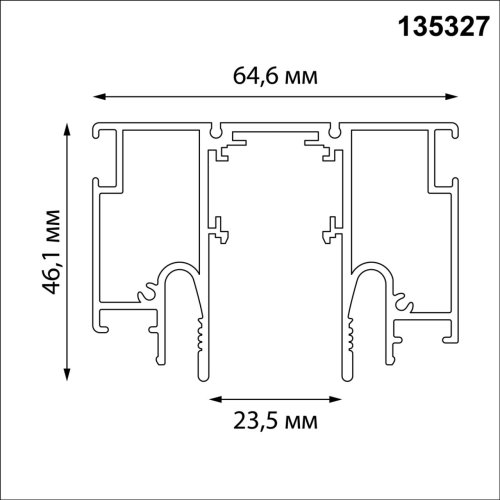 Шинопровод для монтажа в натяжной потолок 3м Flum 135327 Novotech белый в стиле минимализм хай-тек современный для светильников серии Flum натяжной потолок низковольтная трековая система шинопровод фото 3