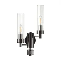 Бра Kamilla 5275/2W Lumion прозрачный 2 лампы, основание чёрное в стиле классический 