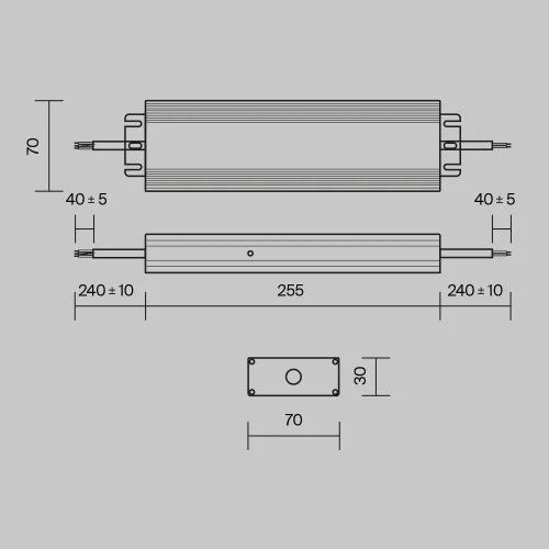 Блок питания 48V 200Вт IP67 Power Supply Magnetic PSL008-200W-48V-IP67 Maytoni серебряный в стиле современный для светильников серии Power Supply Magnetic магнитный s35 gravity магнитная radity радиусная магнитная exility тонкая магнитная фото 3