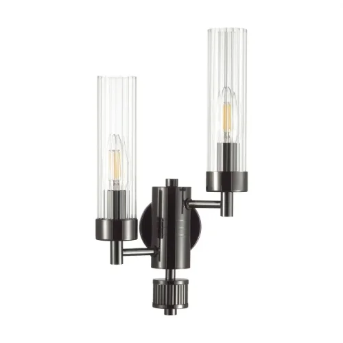 Бра Kamilla 5275/2W Lumion прозрачный на 2 лампы, основание чёрное в стиле классический 