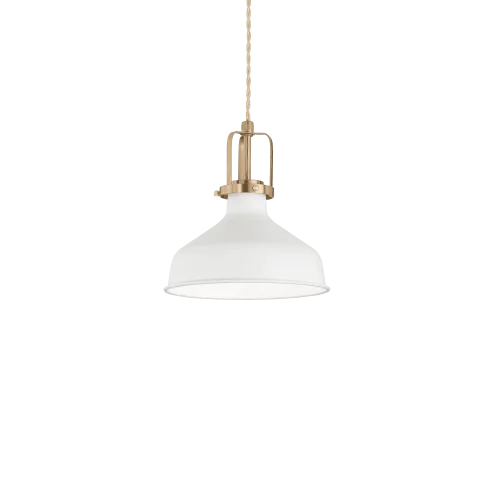 Светильник подвесной ERIS-1 SP1 BIANCO Ideal Lux белый на 1 лампу, основание белое в стиле современный 