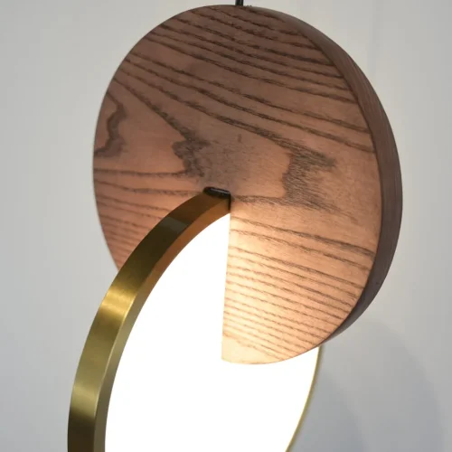 Светильник подвесной LED Glatt 167490-26 ImperiumLoft коричневый 1 лампа, основание золотое чёрное в стиле скандинавский  фото 12