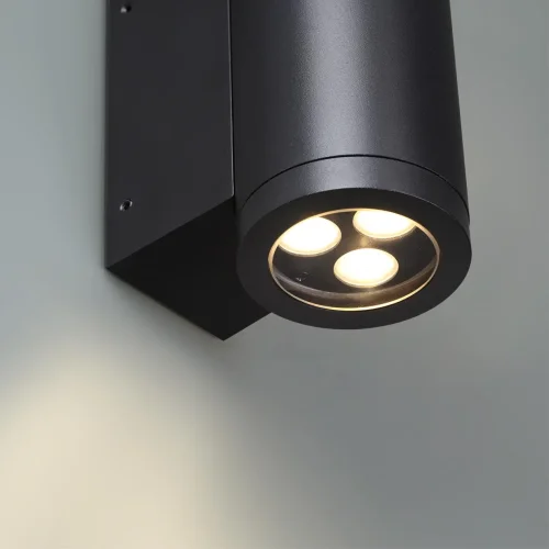 Настенный светильник уличный LED Long 7071/7WL Odeon Light уличный IP65 чёрный на 1 лампу, плафон чёрный в стиле минимализм LED фото 3