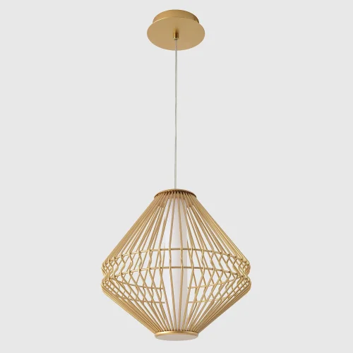 Светильник подвесной LED CUADRA SP15W LED GOLD Crystal Lux белый на 1 лампу, основание золотое в стиле современный фото 3
