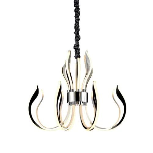 Люстра подвесная LED  VERSAILLES 5561 Mantra хром на 1 лампа, основание хром чёрное в стиле современный хай-тек минимализм 