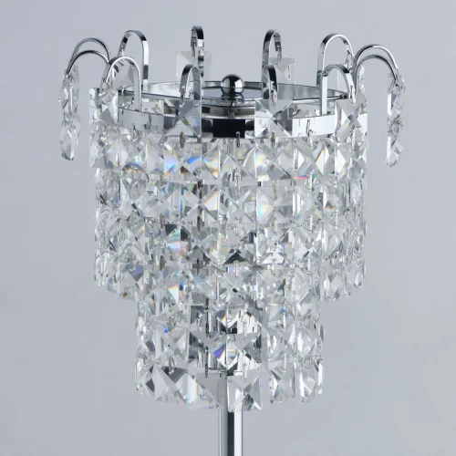Настольная лампа Аделард 642033201 MW-Light прозрачная 1 лампа, основание хром металл в стиле классический  фото 3