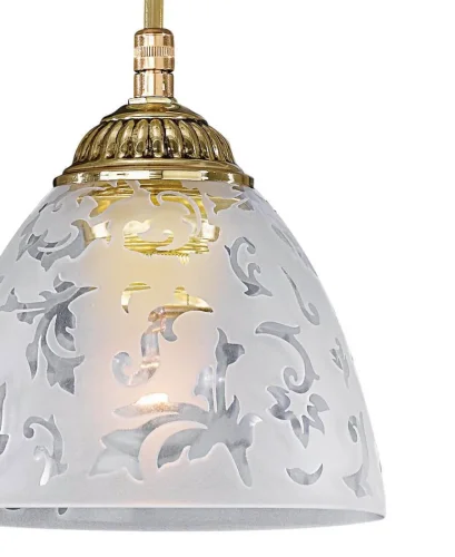 Светильник подвесной L 6352/14 Reccagni Angelo белый 1 лампа, основание золотое в стиле классический  фото 2
