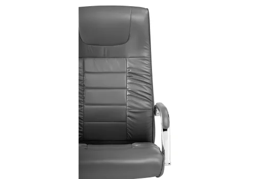 Компьютерное кресло Longer light gray 15263 Woodville, серый/искусственная кожа, ножки/металл/хром, размеры - *1280***600*660 фото 9