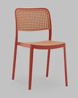 Стул Yona, пластиковый, красный УТ000040841 Stool Group, коричневый/пластик, ножки/металл/красный, размеры - *810****