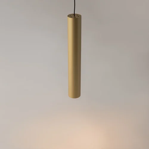 Светильник подвесной Pro Focus MOD161PL-01G1 Maytoni золотой на 1 лампу, основание золотое в стиле современный трубочки фото 13
