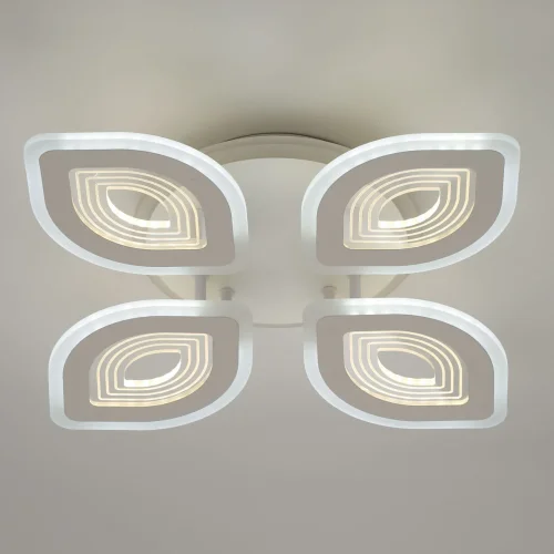 Люстра потолочная LED с пультом Мадлен 424013705 DeMarkt белая на 1 лампа, основание белое в стиле хай-тек с пультом фото 6