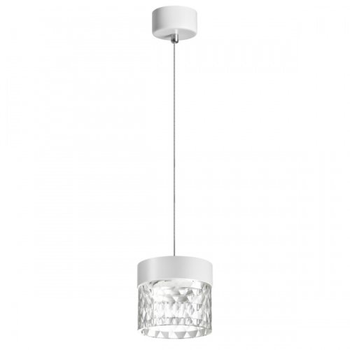Светильник подвесной LED Aura 358999 Novotech прозрачный белый 1 лампа, основание белое в стиле модерн хай-тек 