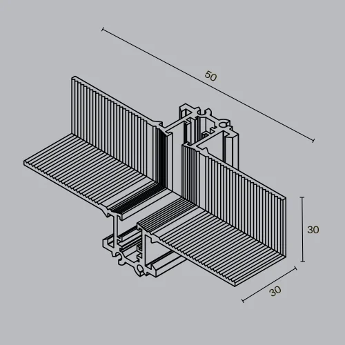 Коннектор угловой внутренний под шпаклевку , встраиваемый Magnetic track system Levity TRA184ICL-13B Maytoni чёрный в стиле современный хай-тек для светильников серии Magnetic track system Levity встраиваемый levity магнитная фото 3