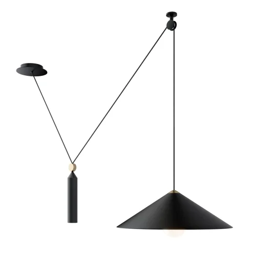 Светильник подвесной Peso P080PL-01B Maytoni чёрный 1 лампа, основание чёрное в стиле лофт скандинавский современный  фото 2