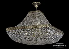 Люстра потолочная хрустальная 19282/H1/70IV GB Bohemia Ivele Crystal прозрачная на 22 лампы, основание золотое в стиле классический sp