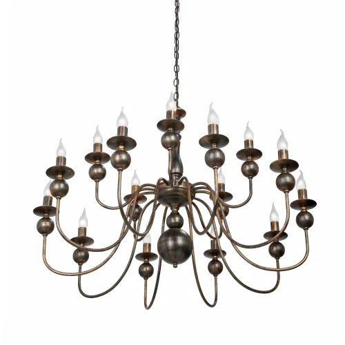 Люстра подвесная V1847-7/15 Vitaluce без плафона на 15 ламп, основание бронзовое в стиле классический фото 3