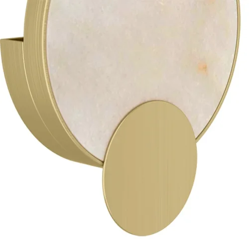 Настенный светильник-бра из мрамора LOREO C 85174-22 ImperiumLoft белый на 1 лампу, основание латунь в стиле современный арт-деко фото 3 Настенный светильник-бра из мрамора LOREO C 85174-22 ImperiumLoft белый на 1 лампу, основание латунь в стиле современный арт-деко фото 3