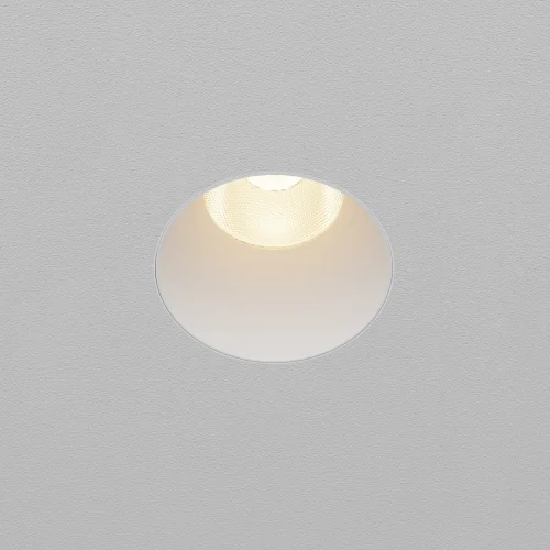 Светильник точечный LED Dip DL122-15W-3K-TRS-W Maytoni белый на 1 лампу, основание белое в стиле современный хай-тек круглый для затирки фото 5