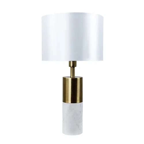 Настольная лампа Tianyi A5054LT-1PB Arte Lamp белая 1 лампа, основание медь белое мрамор металл в стиле классический современный прованс 