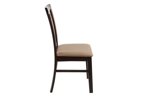 Cтул Гановер каппучино 1602 Woodville, бежевый/ткань, ножки/массив гевеи дерево/коричневый капучино, размеры - ****420*540 фото 3 Cтул Гановер каппучино 1602 Woodville, бежевый/ткань, ножки/массив гевеи дерево/коричневый капучино, размеры - ****420*540 фото 3