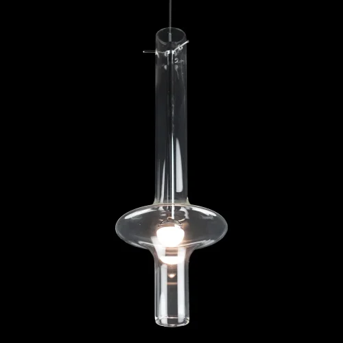 Светильник подвесной LED Tube 10061CH LOFT IT прозрачный 1 лампа, основание хром в стиле модерн трубочки фото 6