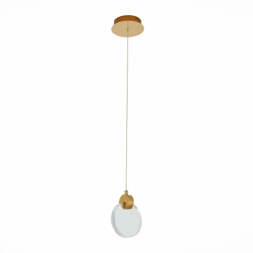 Светильник подвесной LED Montecelio SL6104.203.01 ST-Luce прозрачный 1 лампа, основание золотое в стиле современный  фото 2