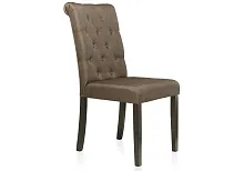 Деревянный стул Amelia dark walnut / fabric brown 11018 Woodville, коричневый/ткань, ножки/дерево/коричневый, размеры - ****450*620