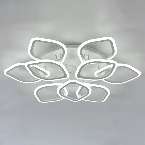 Люстра потолочная LED RGB с пультом Ромби Смарт CL236A190E Citilux белая на 1 лампа, основание белое в стиле хай-тек модерн с пультом фото 5
