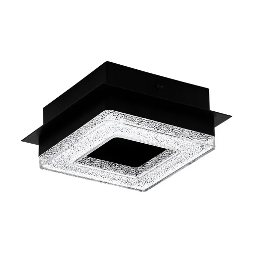 Светильник накладной LED Fradelo 1 99324 Eglo чёрный 1 лампа, основание чёрное в стиле современный квадратный