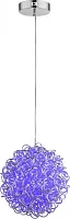 Светильник подвесной LED 1598H Globo фиолетовый 1 лампа, основание хром в стиле модерн 