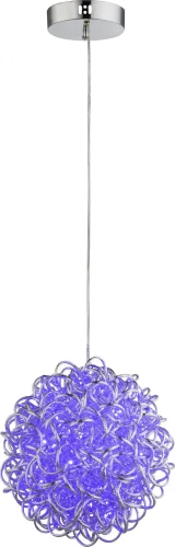Светильник подвесной LED 1598H Globo фиолетовый 1 лампа, основание хром в стиле современный 