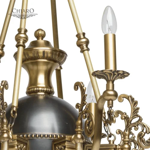 Люстра подвесная Габриэль 491012208 Chiaro без плафона на 8 ламп, основание латунь в стиле классический  фото 4