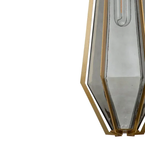 Светильник подвесной Vista V000316 Indigo чёрный серый 1 лампа, основание золотое в стиле скандинавский выдувное фото 3