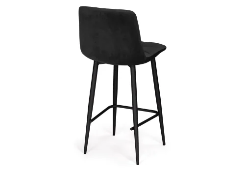 Полубарный стул Чилли К черный / черный 533171 Woodville, чёрный/велюр, ножки/металл/чёрный, размеры - ****430*420 фото 4