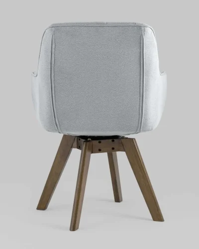 Стул обеденный вращающийся MANS, серый УТ000017374 Stool Group, серый/ткань, ножки/дерево/коричневый бежевый, размеры - *820***610*620 фото 6
