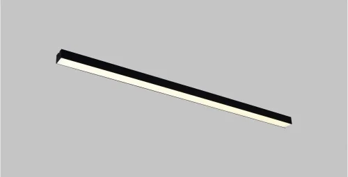 Светильник потолочный LED Carpi V10463-CL Moderli белый на 1 лампу, основание чёрное в стиле современный линейный