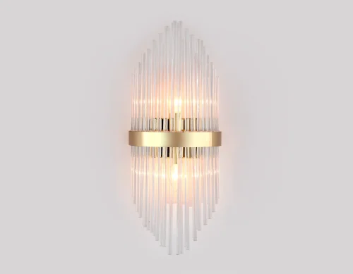 Бра Traditional TR5372 Ambrella light прозрачный на 2 лампы, основание золотое в стиле классический  фото 3