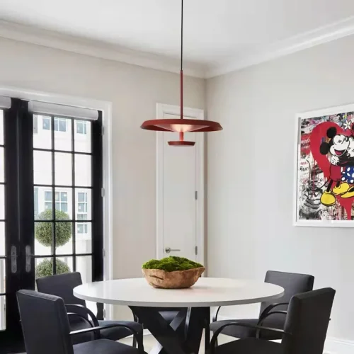 Светильник подвесной LUCRETIA Red 219207-23 ImperiumLoft красный на 1 лампу, основание чёрное в стиле скандинавский фото 5