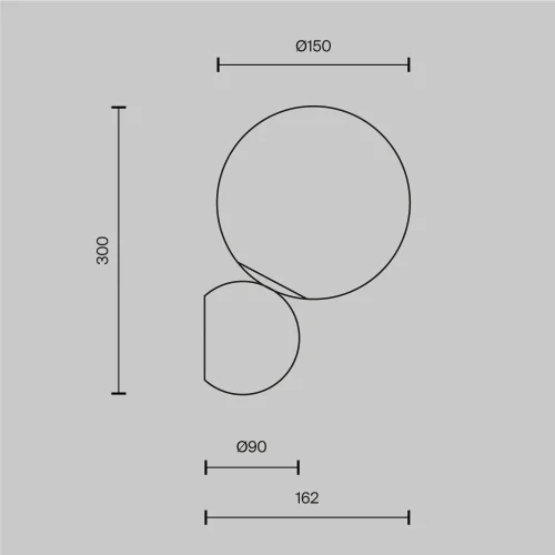 Бра Nostalgia MOD048WL-01G Maytoni белый на 1 лампу, основание чёрное в стиле современный фото 12