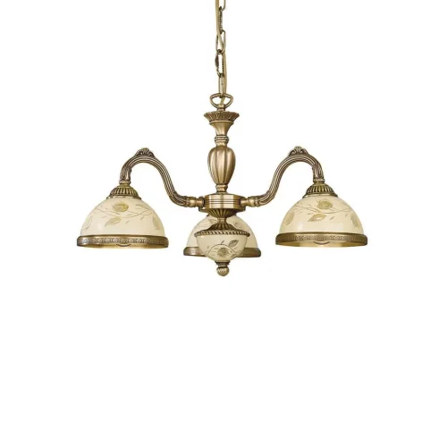 Люстра подвесная  L 6208/3 Reccagni Angelo жёлтая на 3 лампы, основание античное бронза в стиле классический  фото 3